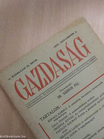 Gazdaság 1947. november 1.