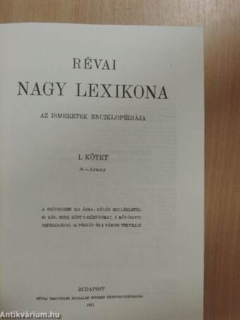 Révai nagy lexikona 1-21.