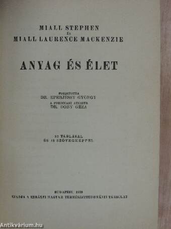 Anyag és élet