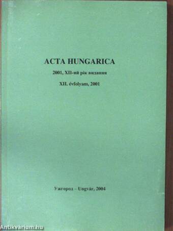 Acta Hungarica 2001