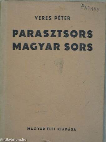 Parasztsors, magyar sors