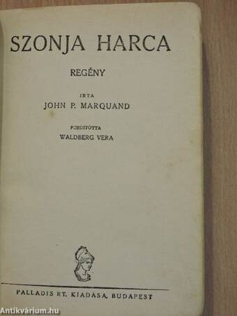 Szonja harca