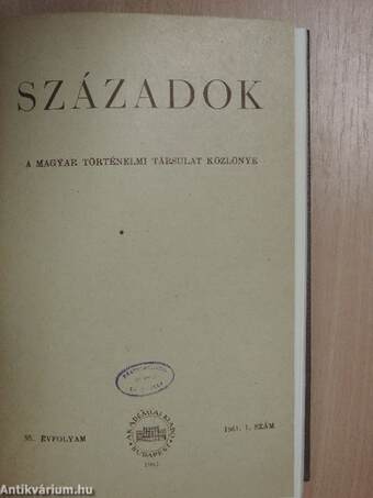 Századok 1961/1-6. I-II.