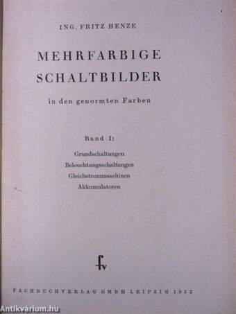 Mehrfarbige Schaltbilder in den genormten Farben I.