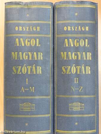 Angol-magyar szótár I-II.