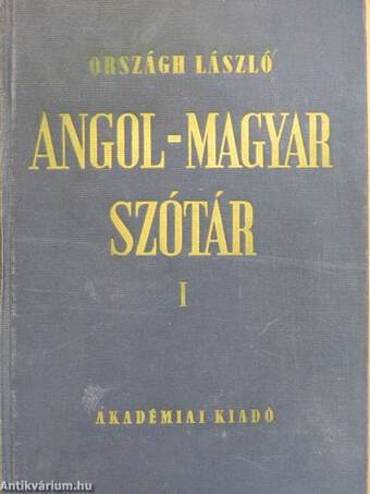 Angol-magyar szótár I-II.