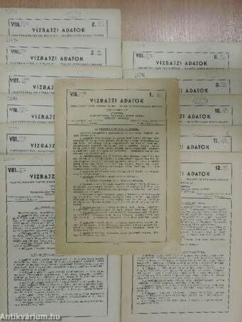 Vízrajzi adatok 1955. november-1956. október