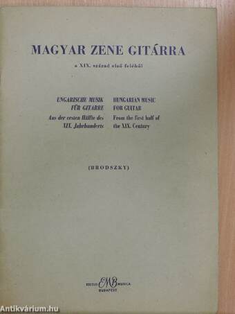 Magyar zene gitárra a XIX. század első feléből