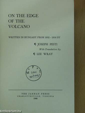 On the Edge of the Volcano (dedikált példány)