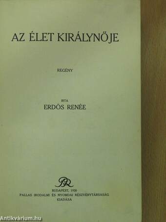 Az élet királynője (aláírt, számozott példány)