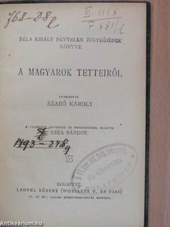 A magyarok tetteiről