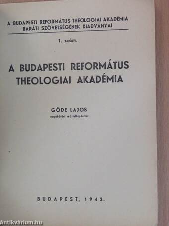 A Budapesti Református Theologiai Akadémia