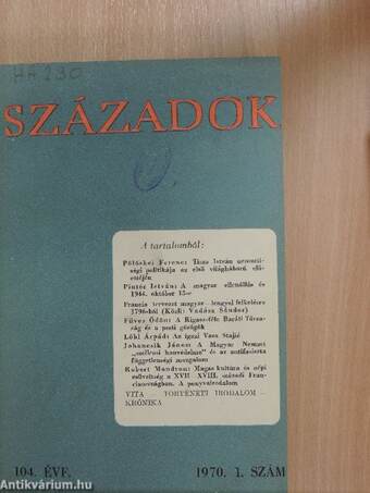 Századok 1970/1-6. I-II.