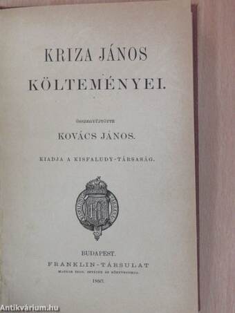 Kriza János költeményei