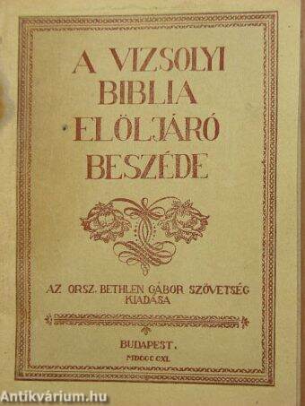 A Vizsolyi Biblia előljáró beszéde