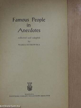 Famous People in Anecdotes