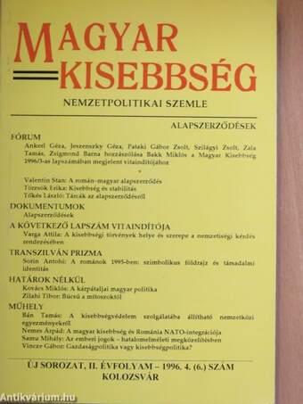 Magyar kisebbség 1996/4.
