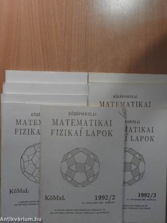 Középiskolai Matematikai és Fizikai Lapok 1992. (nem teljes évfolyam)