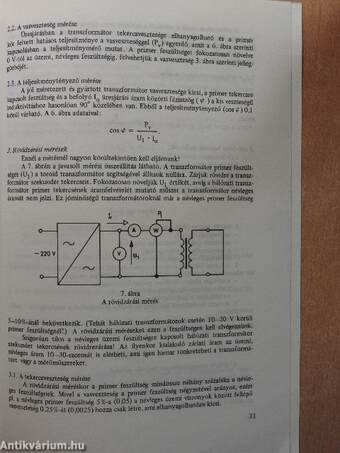 Híradásipari transzformátorok mérése