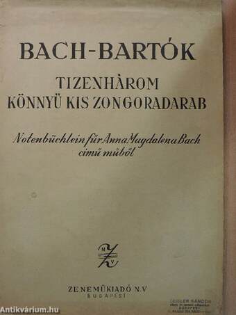 Tizenhárom könnyű kis zongoradarab - "Notenbüchlein für Anna Magdalena Bach" című műből