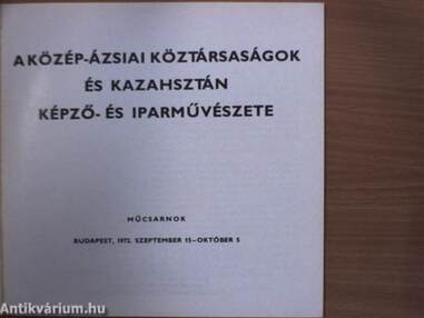 A közép-ázsiai köztársaságok és Kazahsztán képző- és iparművészete