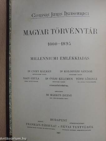 1892-1893. évi törvényczikkek