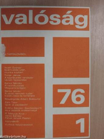 Valóság 1976. január-december I-II.