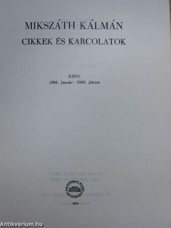 Cikkek és karcolatok XXVI.