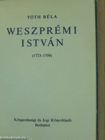 Weszprémi István (minikönyv) (számozott)