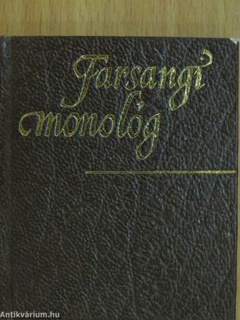 Farsangi monológ/Füredi köszöntő/Búcsúztató (minikönyv) (számozott)