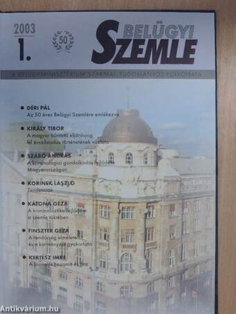 Belügyi Szemle 2003/1.