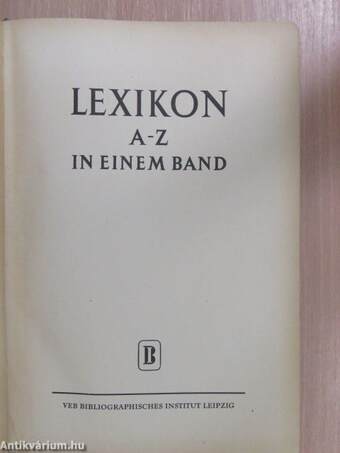 Lexikon A-Z in einem band