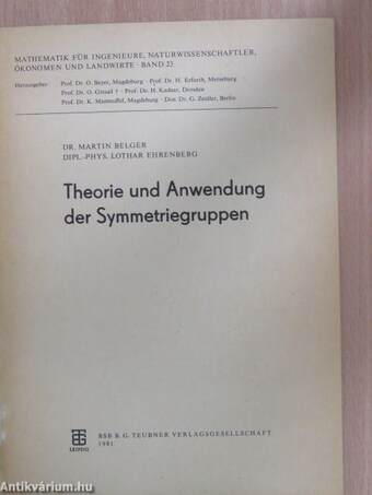 Theorie und Anwendung der Symmetriegruppen