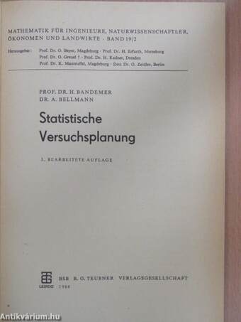 Statistische Versuchsplanung