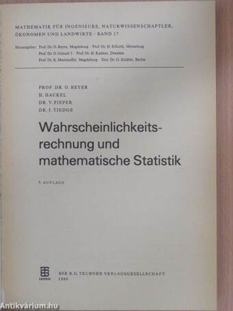 Wahrscheinlichkeitsrechnung und mathematische Statistik