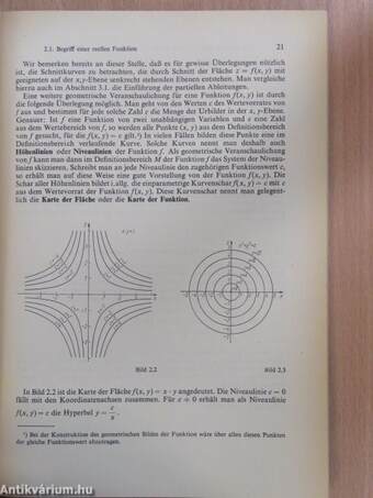 Differentialrechnung für Funktionen mit mehreren Variablen