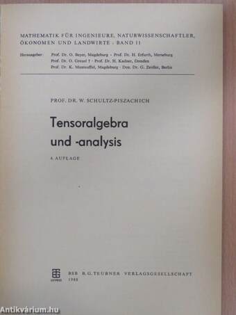 Tensoralgebra und -analysis