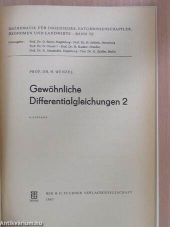 Gewöhnliche Differentialgleichungen 2