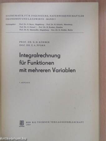 Integralrechnung für Funktionen mit mehreren Variablen