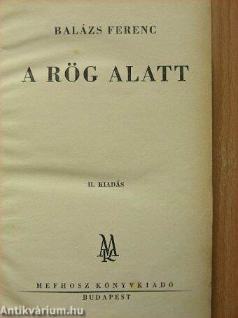 A rög alatt