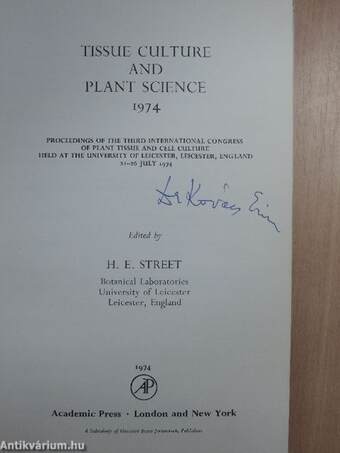 Tissue Culture and Plant Science 1974