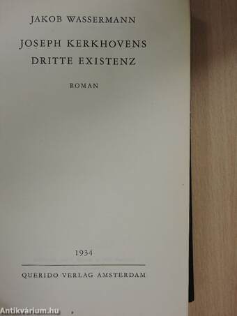 Joseph Kerkhovens dritte Existenz