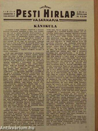 A Pesti Hirlap Vasárnapja 1936. augusztus 9.