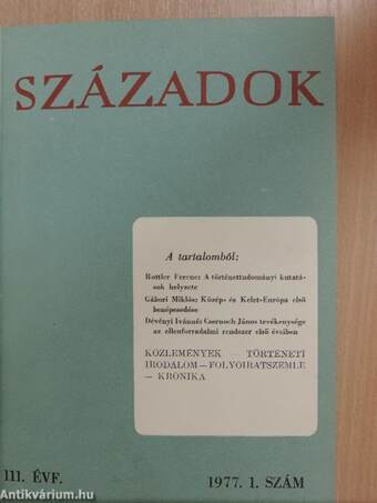 Századok 1977/1-6. I-II.