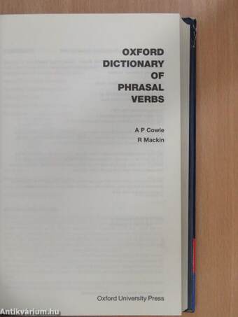 Oxford Dictionary of Phrasal Verbs