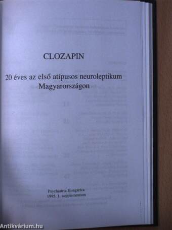 Psychiatria Hungarica 1995/1-6. - Supplementummal