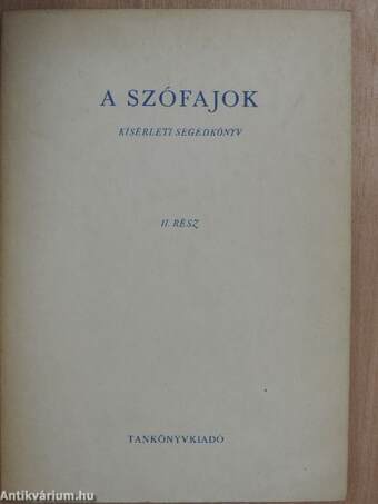 A szófajok II.