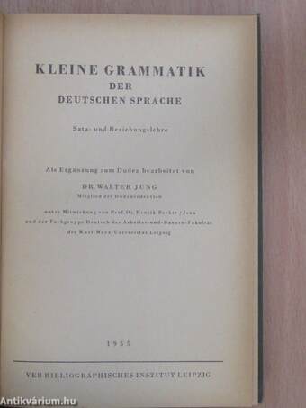 Kleine grammatik der deutschen sprache