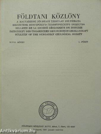 Földtani Közlöny 1967. január-március