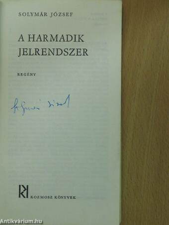 A harmadik jelrendszer (aláírt példány)